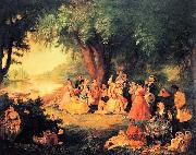 Lilly martin spencer The Artist and Her Family on a Fourth of July Picnic china oil painting artist